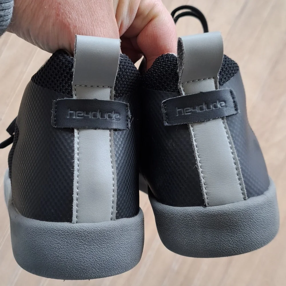 Hey Dude Black and Gray Men's Sneakers - Picture 7 of 12